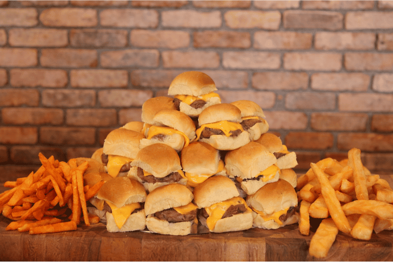 Cheeseburger minis catering